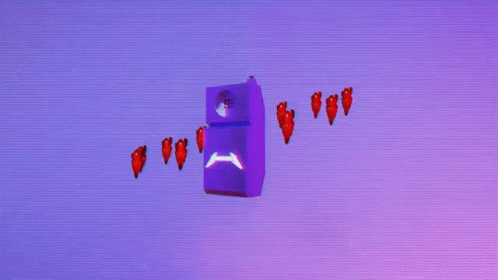 a pink phone is next to several blue hearts