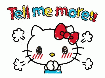 the hello kitty is wearing a blue bow