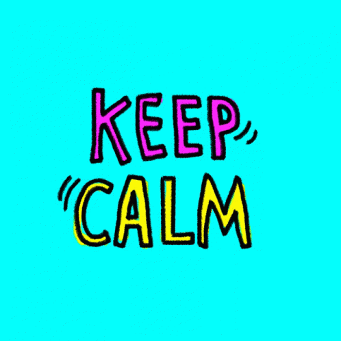 a yellow background with the words keep calm