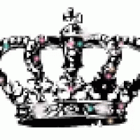 a drawing of a silver crown