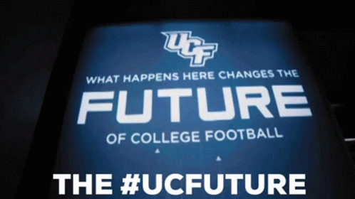 an image of a college football sign with the words'future the u - college football'over it