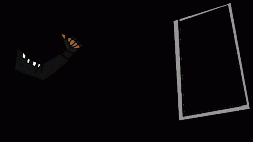 an animated view of a dark room with a ladder and light