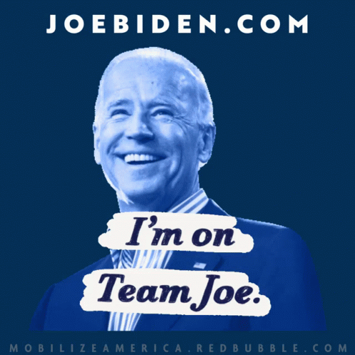 an old po with the words i'm on team joe
