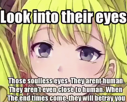 a woman with green hair is holding her eyes open and has a message about how it looks