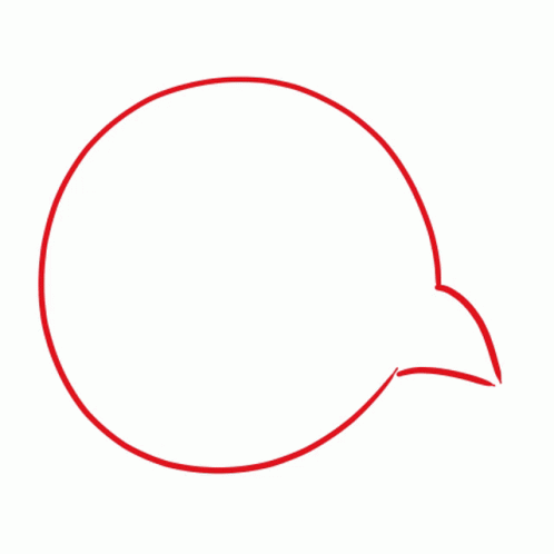 a drawing of a speech bubble