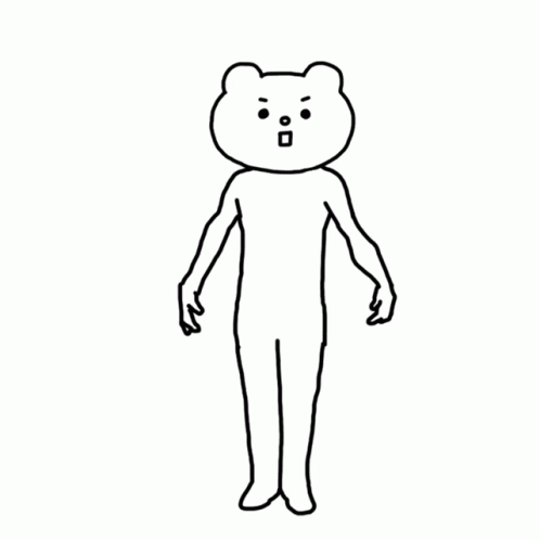 a teddy bear drawn with a white background
