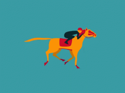 a very abstract image of a horse riding on its hind legs