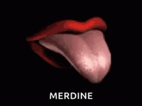 blue lipstick with text reading meddine