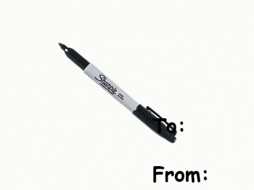 a pen with a black tip on it