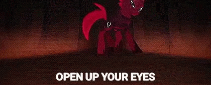an animated image of the dragon looking over his shoulder in darkness