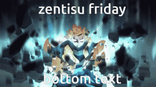 an animation style po of a demon text that says,,'genius friday '