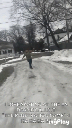 a picture of someone skating on the snow