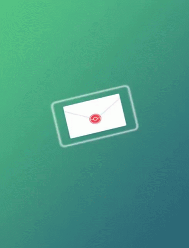 an envelope is shown against a green background