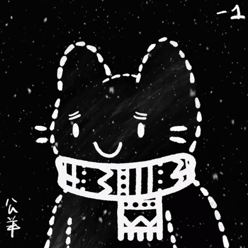 a drawing of a cat wearing an ugly collar