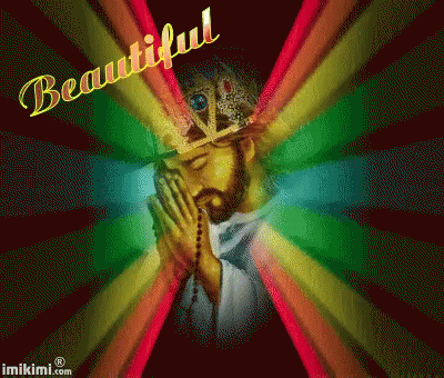 the image of jesus holding his hands together, with the words beautiful