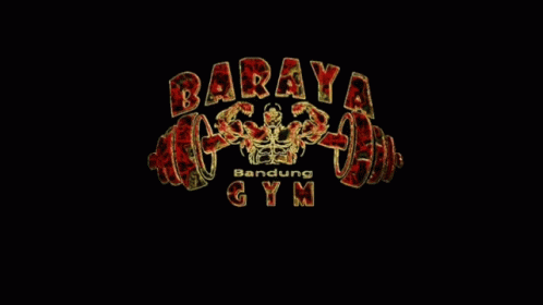 baraya gym and fitness in white letters