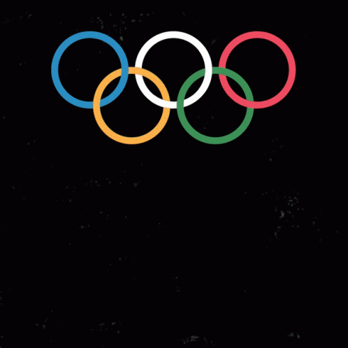 olympic rings in the dark, representing a sport event