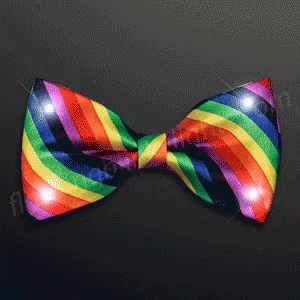 a colorful bow tie is being worn