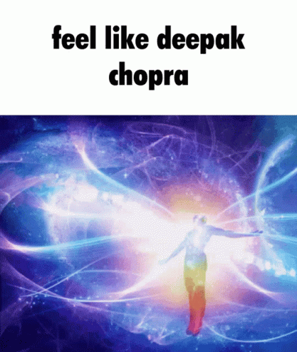 a book cover of feeling like deepak chopra
