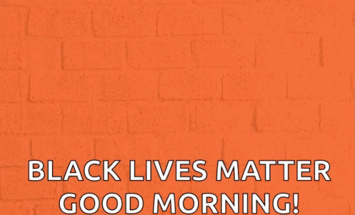 black lives matter saying against blue bricks