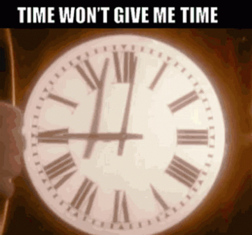 a clock with roman numerals telling time wont give me time