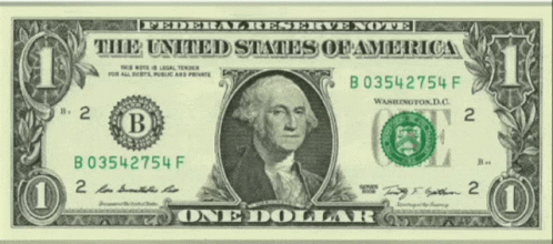 a united states of america one dollar bill