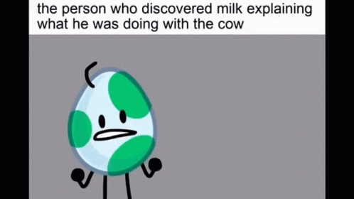 the person who discovered milk explaining what he was doing with the cow