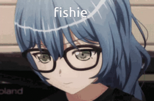 a girl in glasses that says fishie