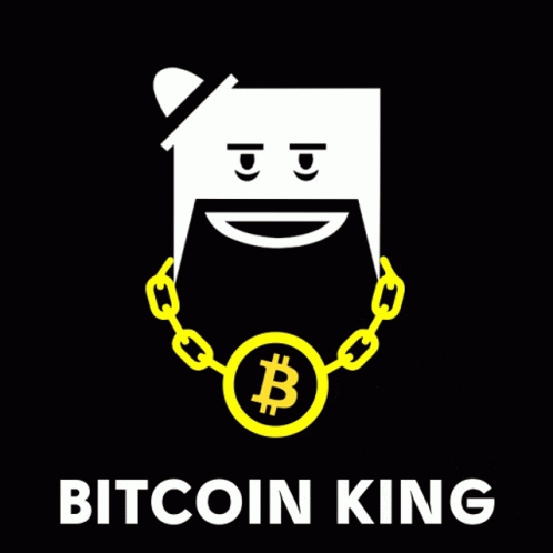bitcoin king logo on a dark background