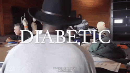 people sitting down and talking next to the word diabetic