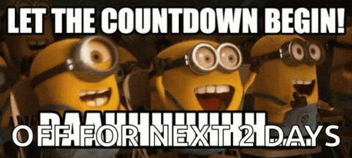 several blue minion faces with the words let the countdown begin