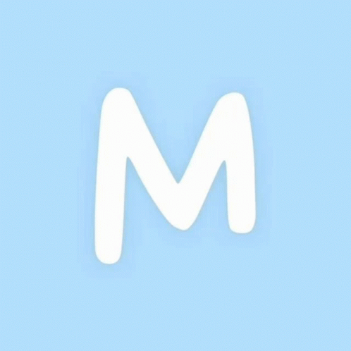 a po of the m with a white background