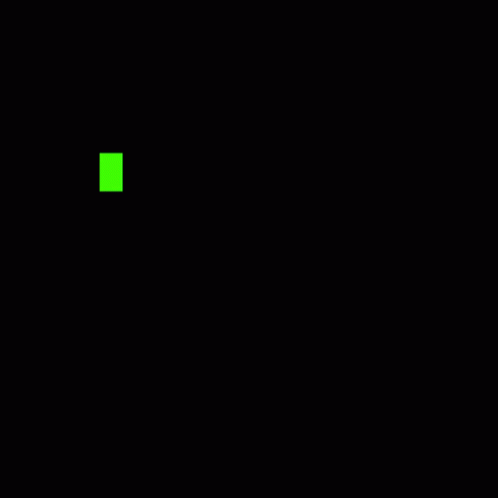 the green box is reflected in the black space