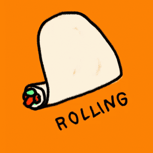 a drawing of an object in the shape of a roll of paper with writing on the bottom of it