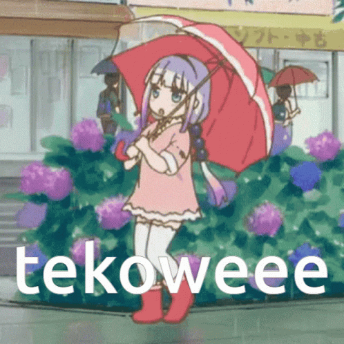 the logo for the cartoon tekoweeee with an animated woman