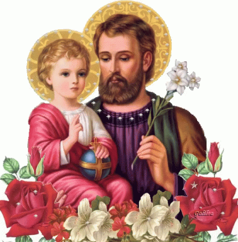 a painting of an image of a jesus with a child