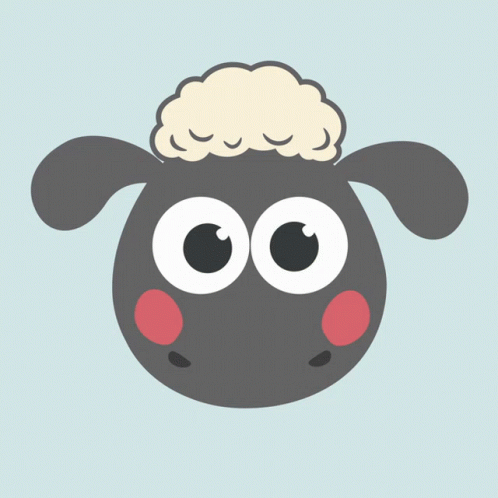 an image of a black sheep with eyes