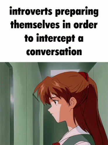 an anime girl is talking to someone