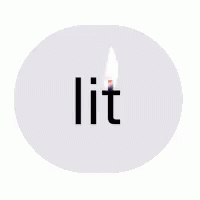 a lit candle that reads it all inside a white circle