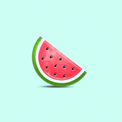 a slice of watermelon on a light yellow background