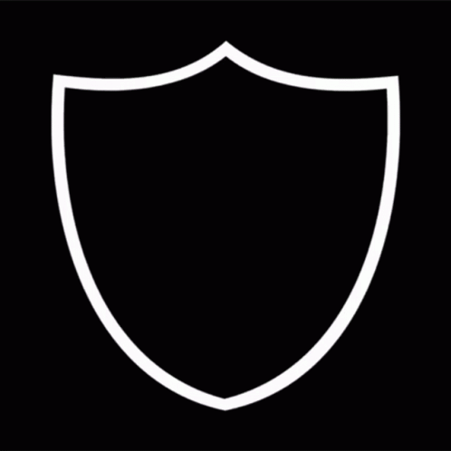 an icon of a shield on a black background