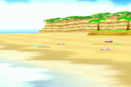 a computer generated image of a view from an island