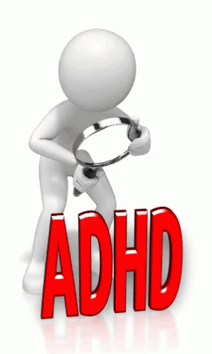 an image of a person with the words adhd