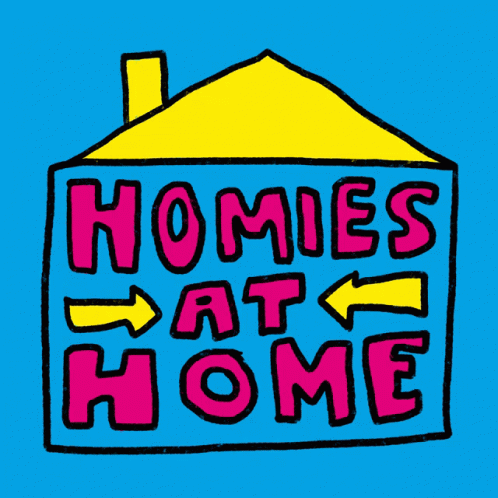an image of the words homes at home painted on