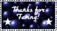 a black and white po with words saying thanks for tauing