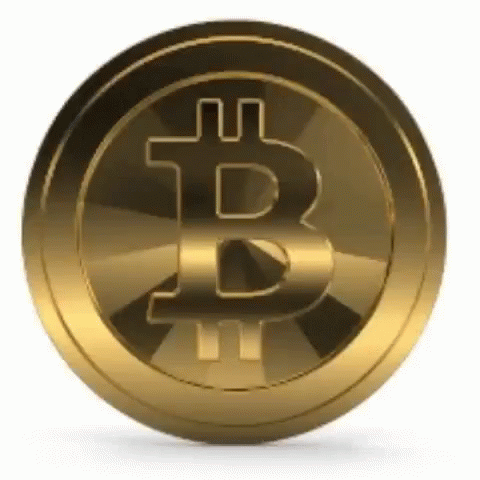 the blue bitcoin symbol is displayed on a round white background