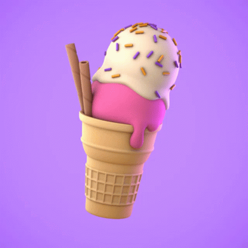 a ice cream cone with sprinkles and candy