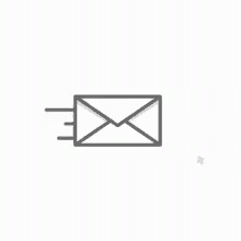 a line drawing of an envelope
