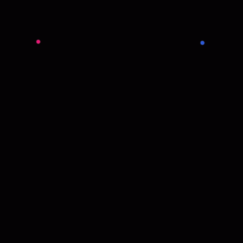 three different color lights on black space