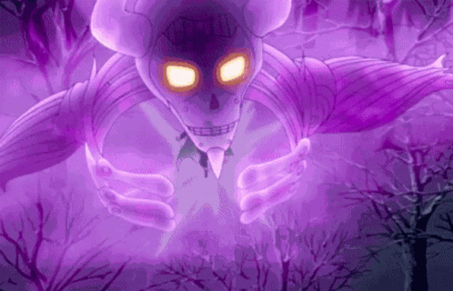 an animated figure of a monster with glowing eyes